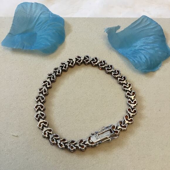 Sterling Silver Red Crystal Tennis Bracelet - Picture 4 of 9